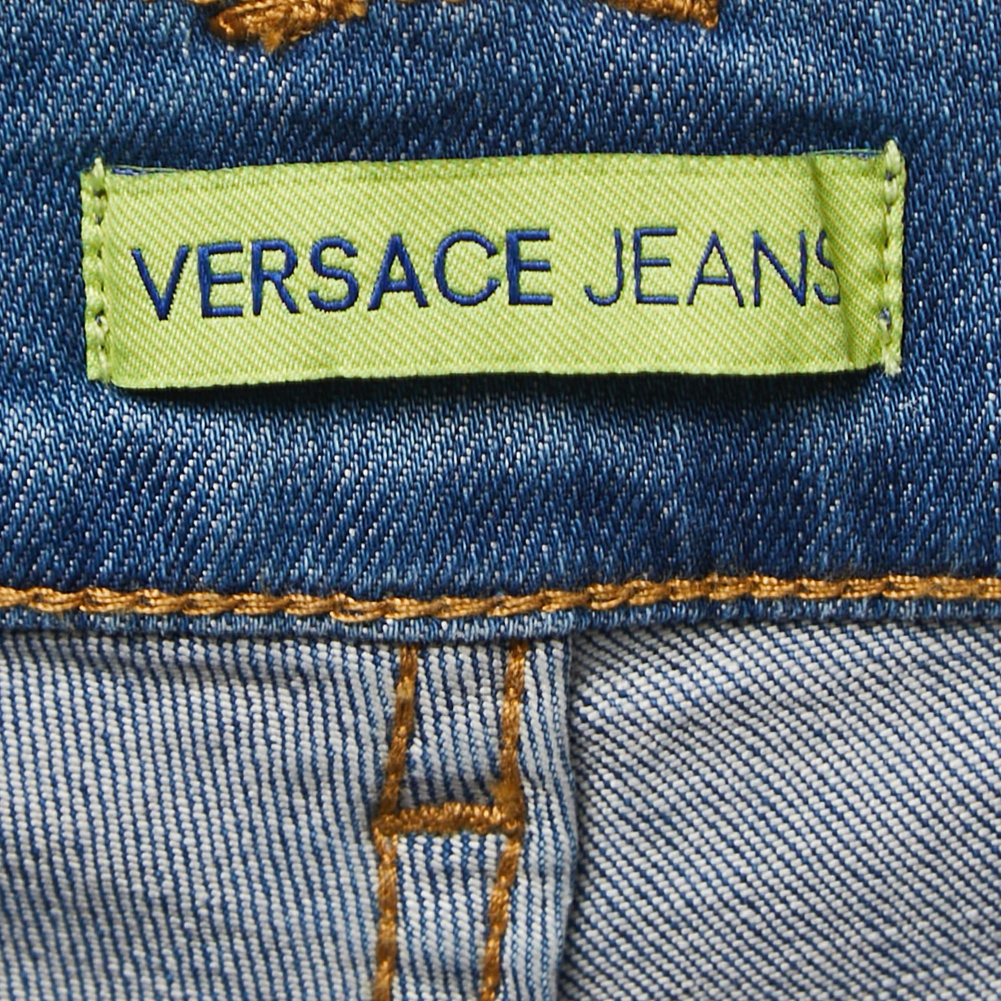 Versace Jeans Jeans skinny in denim lavato blu Vita 28