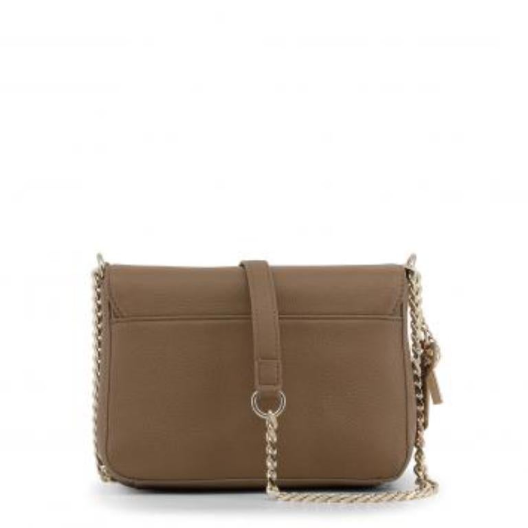 Bolso con solapa y logotipo Versace Jeans de piel marrón Marrón en venta