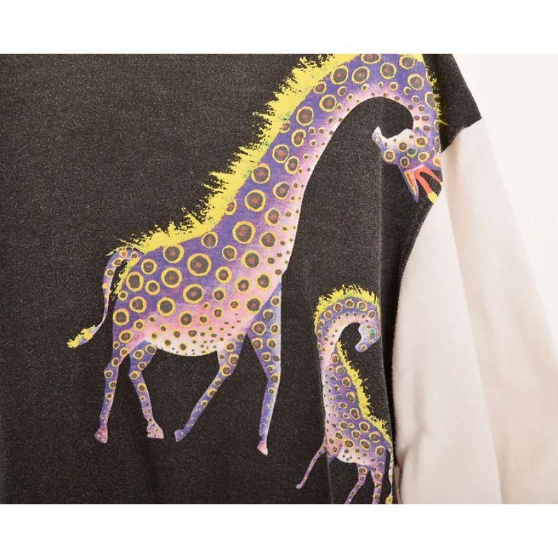 Versace Jeans Couture 1990's Animal Print Logo T-Shirt For Sale 1