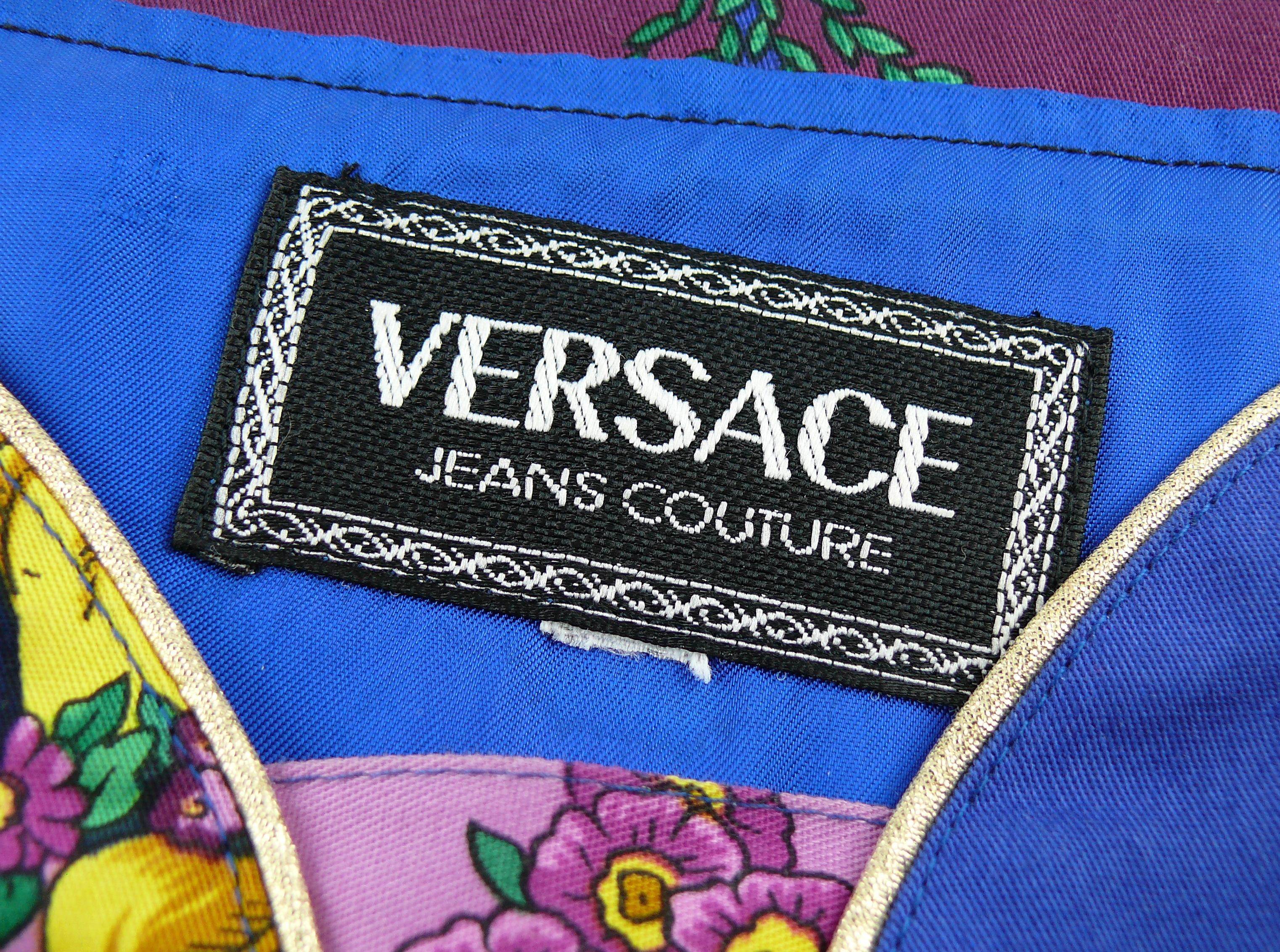 Versace Jeans Couture 1990 Opulent Barocco Print Dress en vente 6