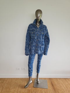 VERSACE Jeans Couture Alphebet Denim Oversized Jacket & Skinny Leg Jeans