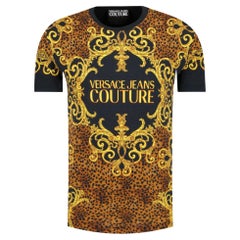 Versace Jeans Couture Baroque Logo Print Cotton T-Shirt