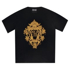 Maglietta Versace Jeans Couture con stampa barocca in cotone con logo