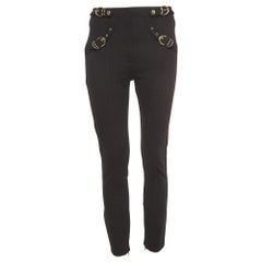 Versace Jeans Couture Schwarze Hose mit Gürteltasche und Taschendetail aus Skinny L
