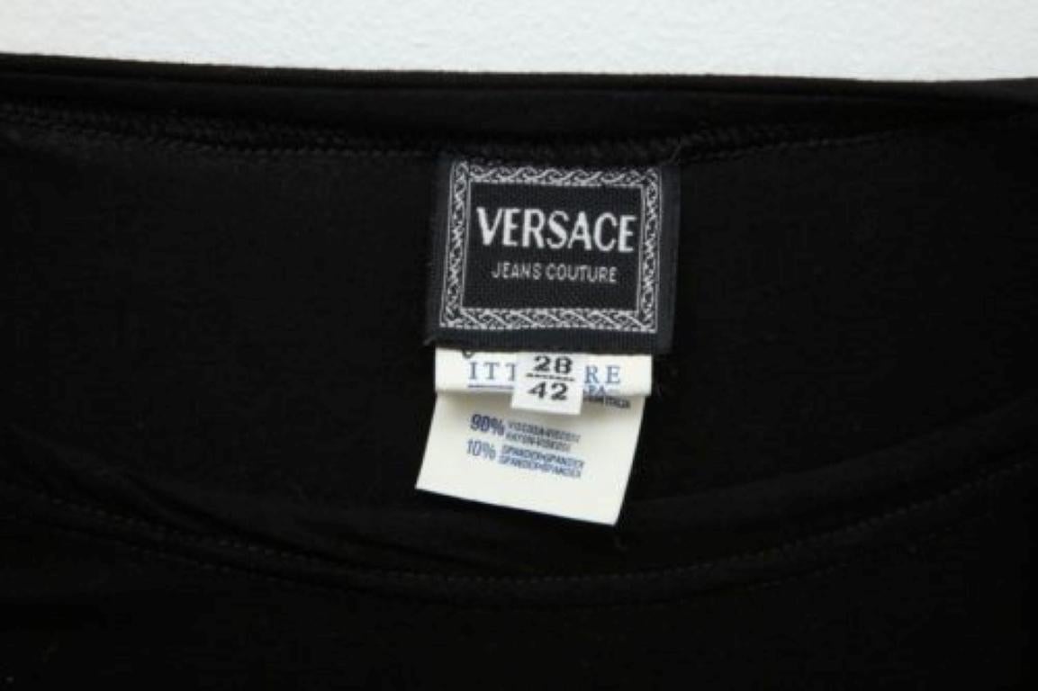 Versace - Robe moulante noire « Jeans Couture » Pour femmes en vente