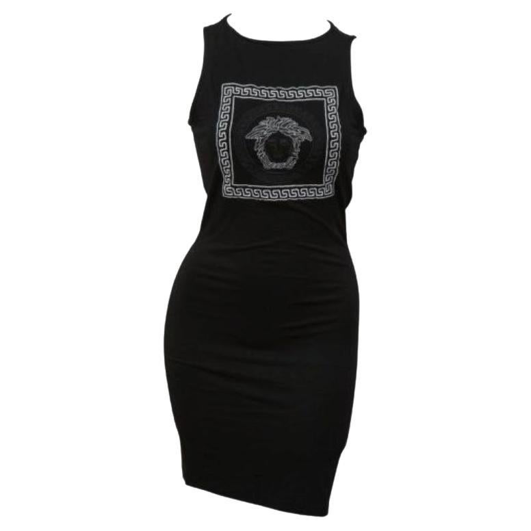 Versace Jeans Couture Black Body Con Dress For Sale