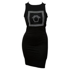 Versace Jeans Couture Black Body Con Dress with Medusa