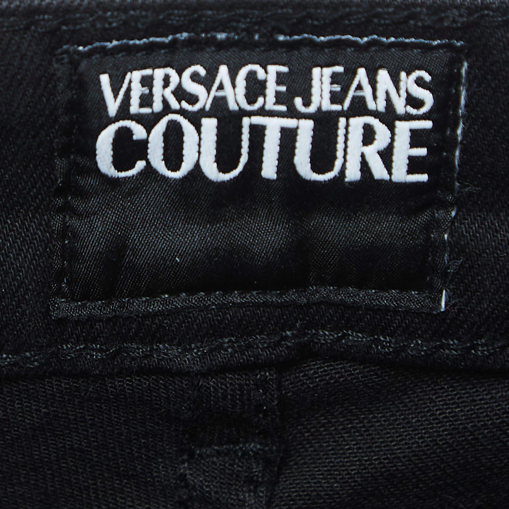 Versace Jeans Couture Schwarz Denim Slim Fit Jeans M Taille 30