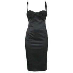 Versace Jeans Couture - Robe courte sans manches drapée noire XXS