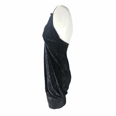 VERSACE JEANS COUTURE - Black Evening Halter Dress with Sequins  Size 8US 40EU