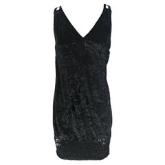 VERSACE JEANS COUTURE - Black Evening Halter Dress with Sequins  Size 8US 40EU