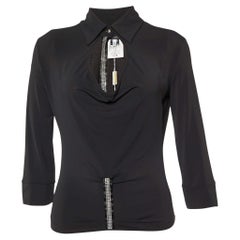 Versace Jeans Couture T-Shirt noir à bordures en jersey L