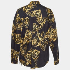 Versace Jeans Couture Black Printed Cotton Bow-Tie Shirt M
