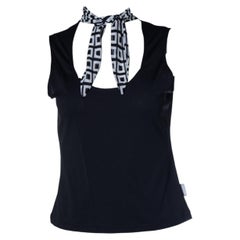 Versace jeans couture, Black scarf top