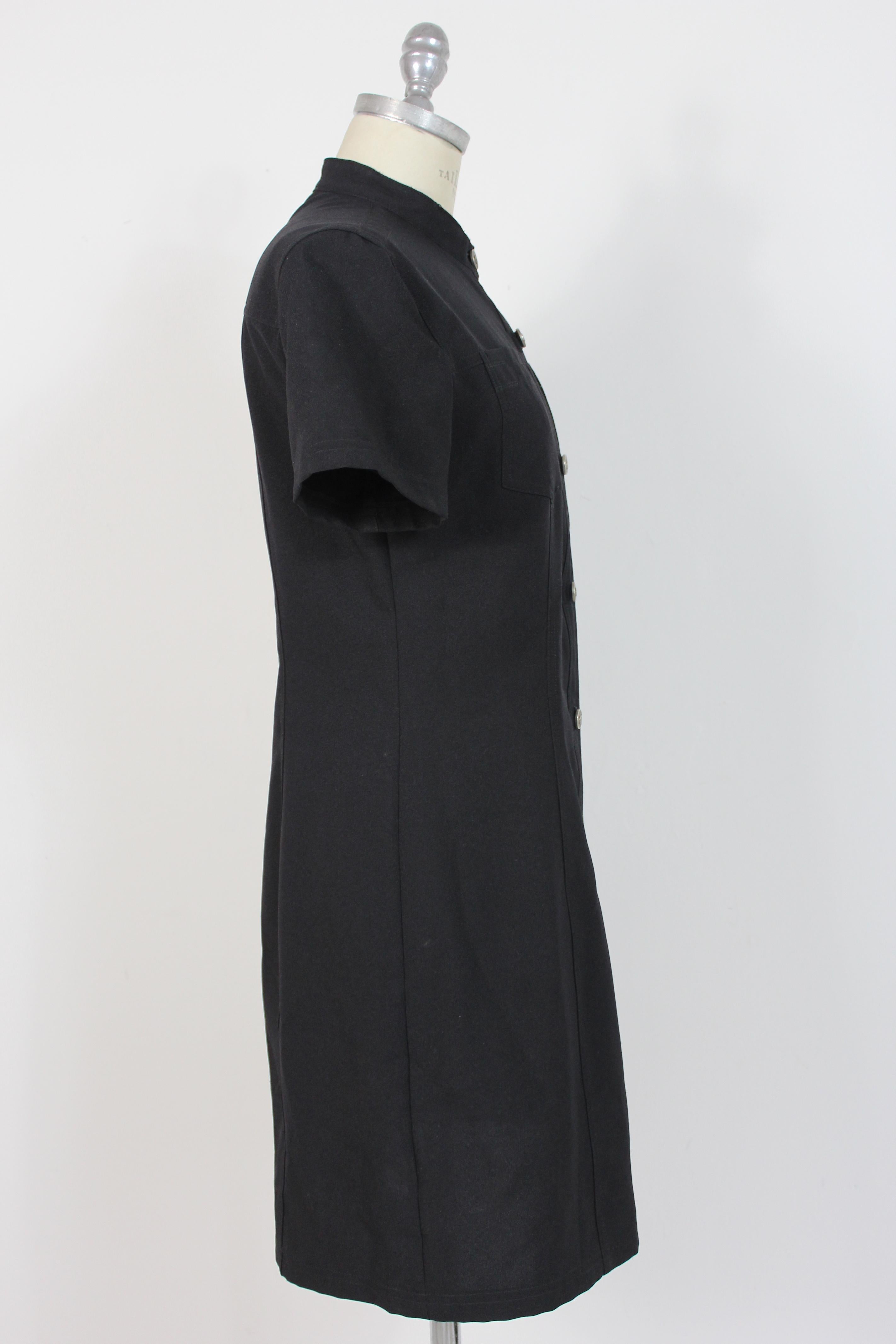 Versace Jeans Couture Black Short Casual Sheath Dress In Excellent Condition In Brindisi, Bt