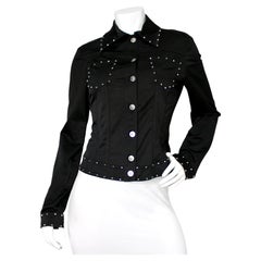 Versace Jeans Couture Black Studded Jacket circa Y2K