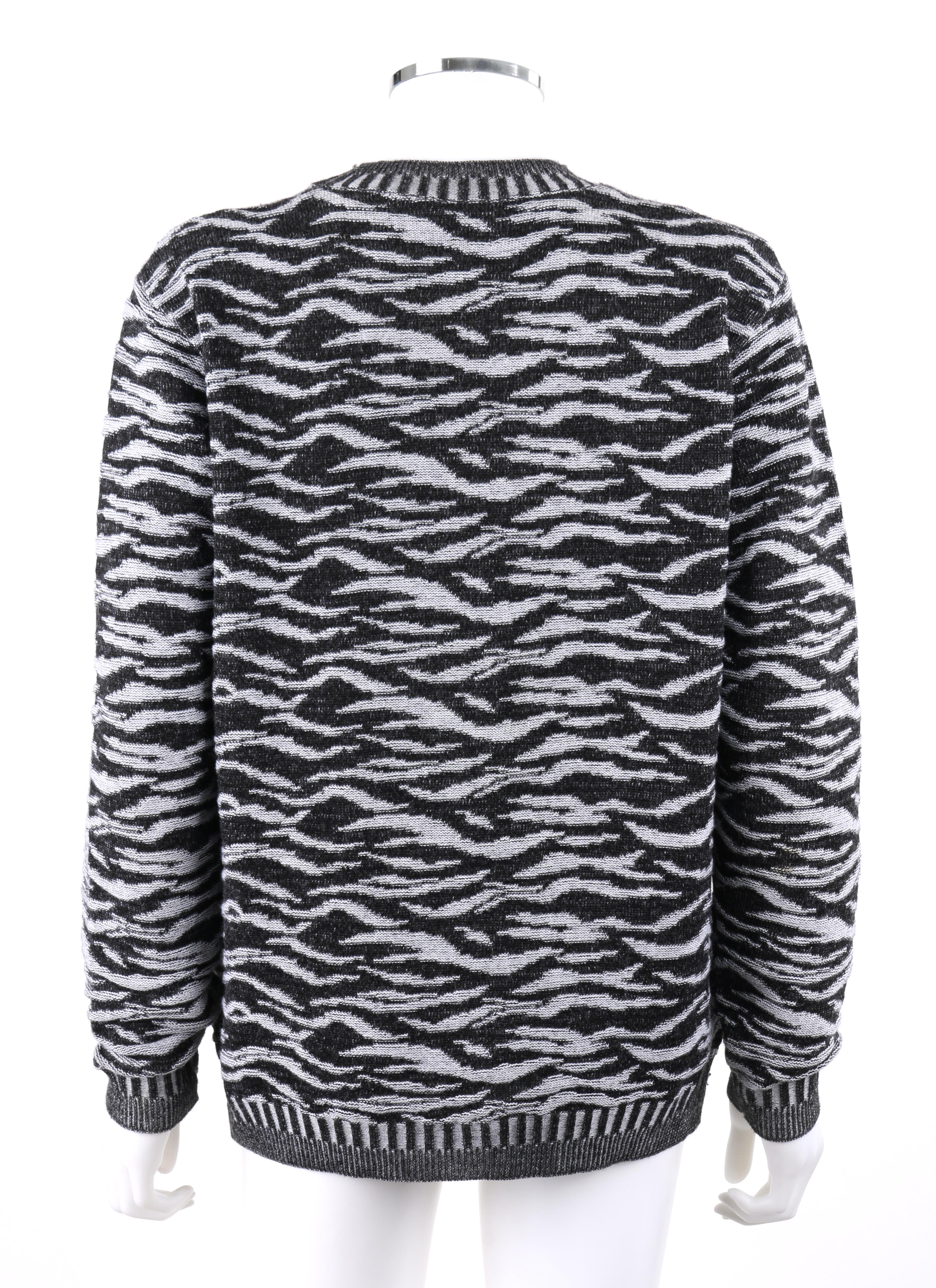 versace black and white sweater