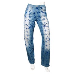 Versace Jeans Couture Blue Starfish Print Jeans circa 1990s