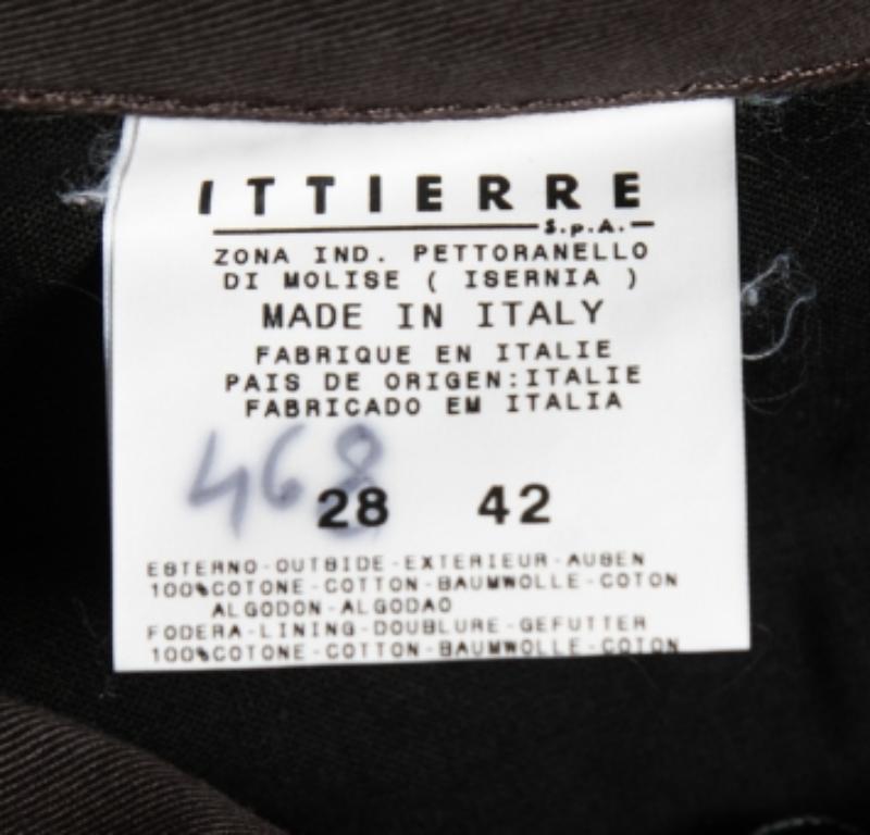De las mujeres Versace Jeans Couture Vaqueros marrones de talle alto M Cintura 28