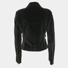 Versace Jeans Couture Brown Velvet Button Front Jacket M