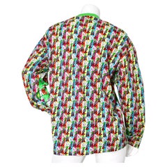 Versace Jeans Couture – Langarm-Shirt mit Rundhalsausschnitt und Clown-Print, CIRCA 1990er Jahre