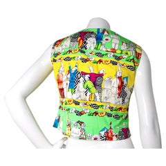 Versace Jeans Couture Clown Print Vest circa 1990s