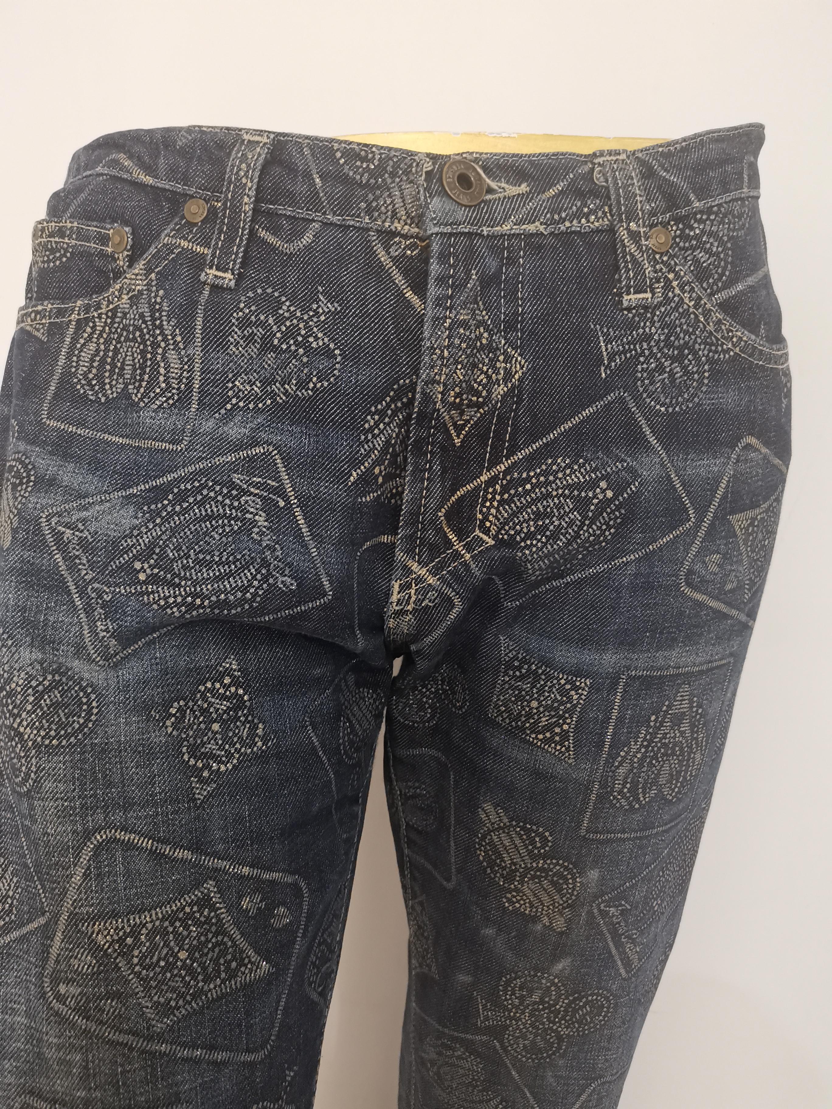 Couture Jeans aus Jeansstoff von Versace im Zustand „Gut“ im Angebot in Capri, IT