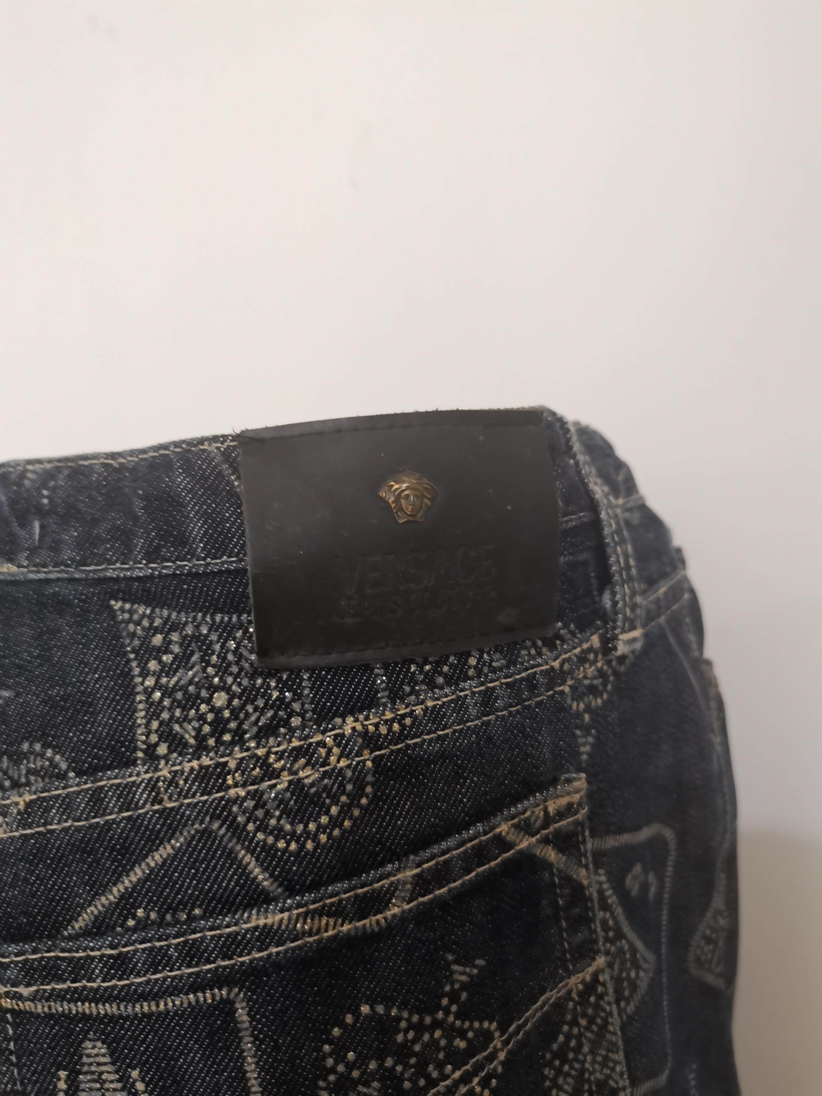 Couture Jeans aus Jeansstoff von Versace im Angebot 3