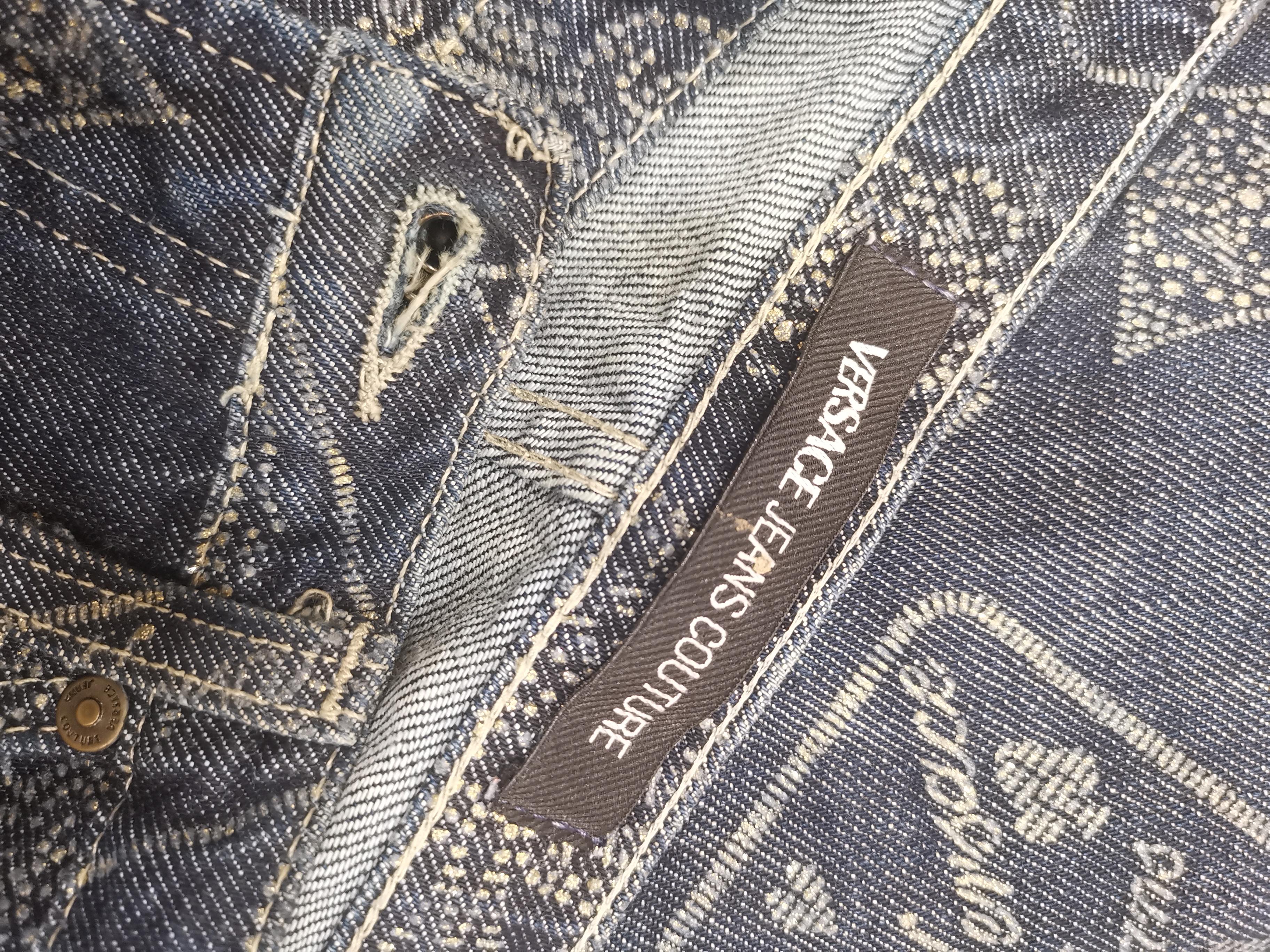 Couture Jeans aus Jeansstoff von Versace im Angebot 4