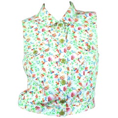 Vintage Versace Jeans Couture Floral Cotton Vest, circa late 1980s