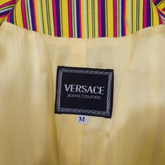Versace Jeans Couture multicolored vintage 1990s striped vest