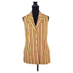 Versace Jeans Couture multicolored vintage 1990s striped vest
