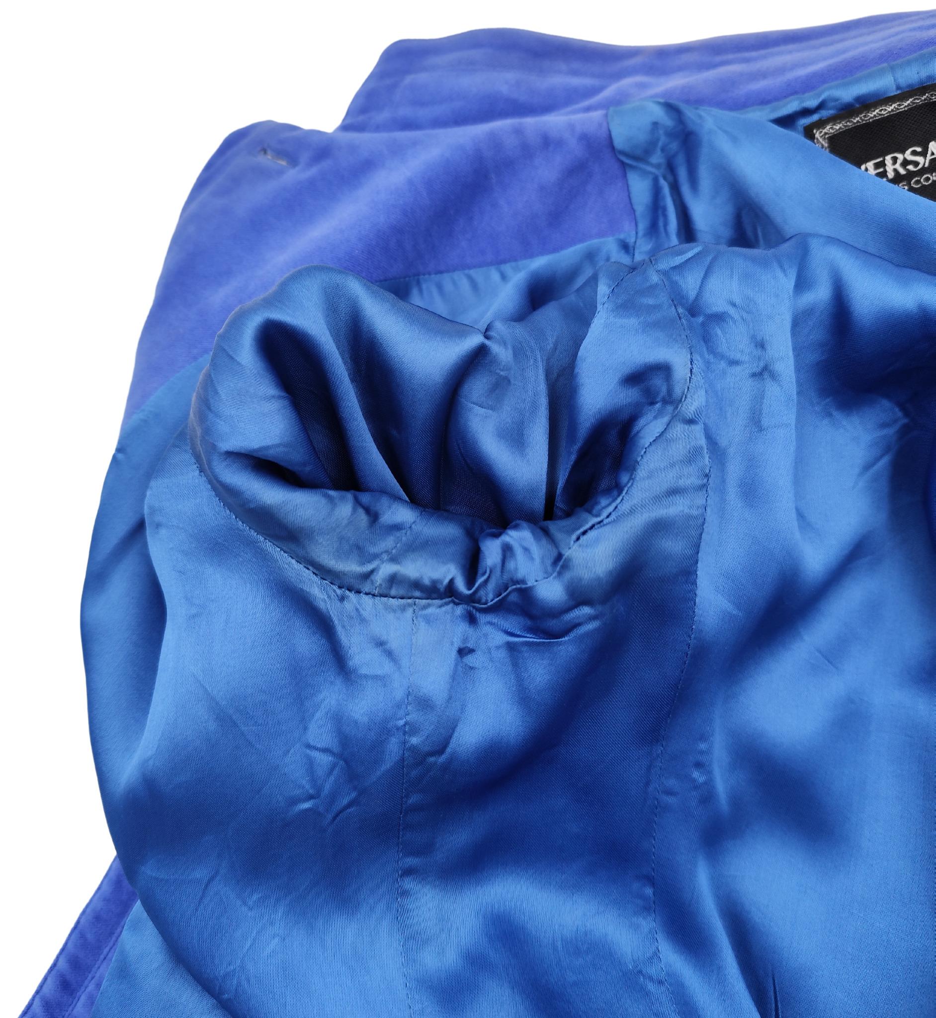 Versace Jeans Couture Medusa buttons blue jacket For Sale 6