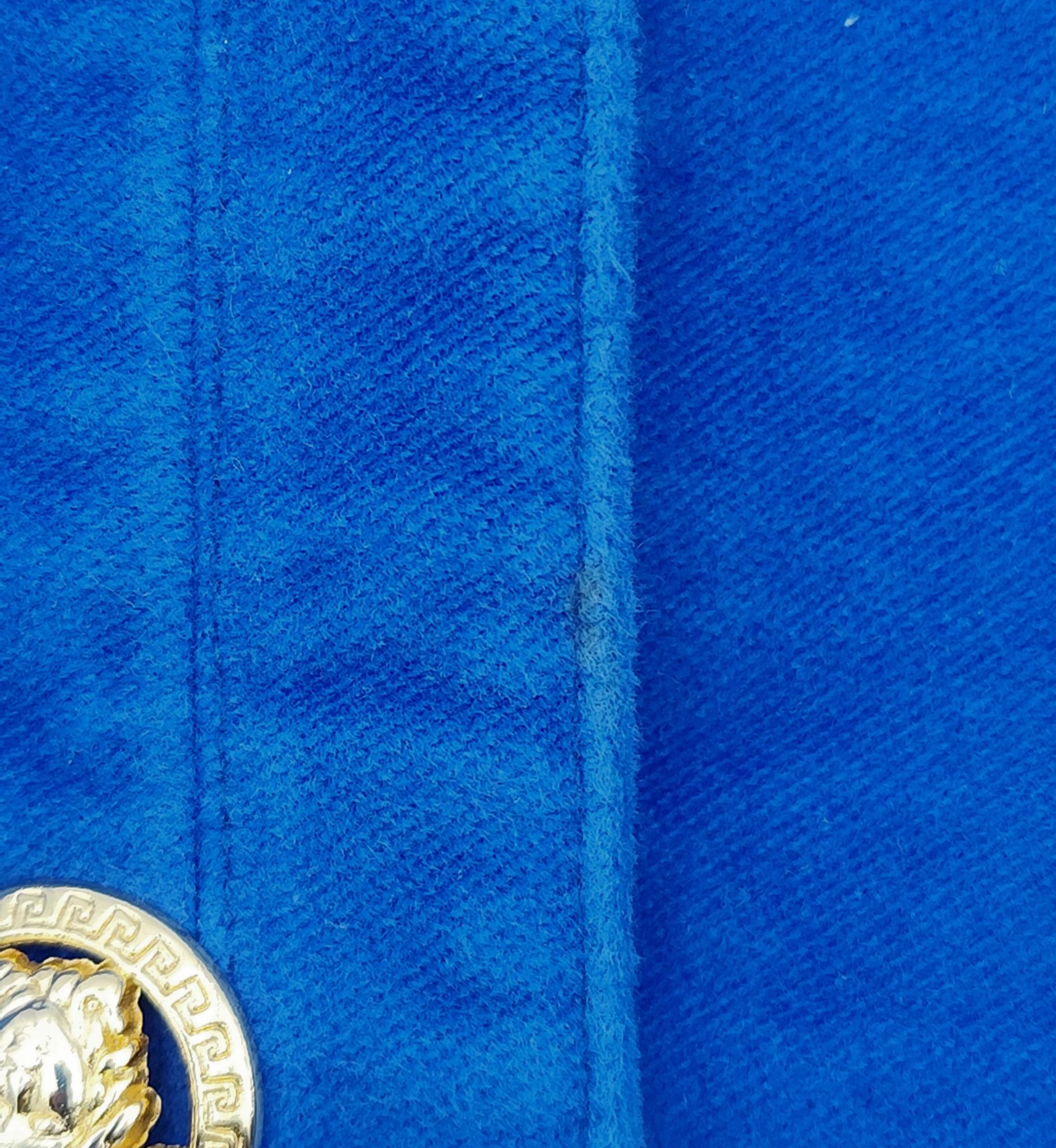 Versace Jeans Couture Medusa buttons blue jacket For Sale 4
