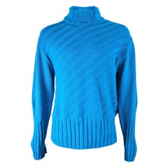 Vintage Jeans Couture Herren Pullover in Türkis von Versace