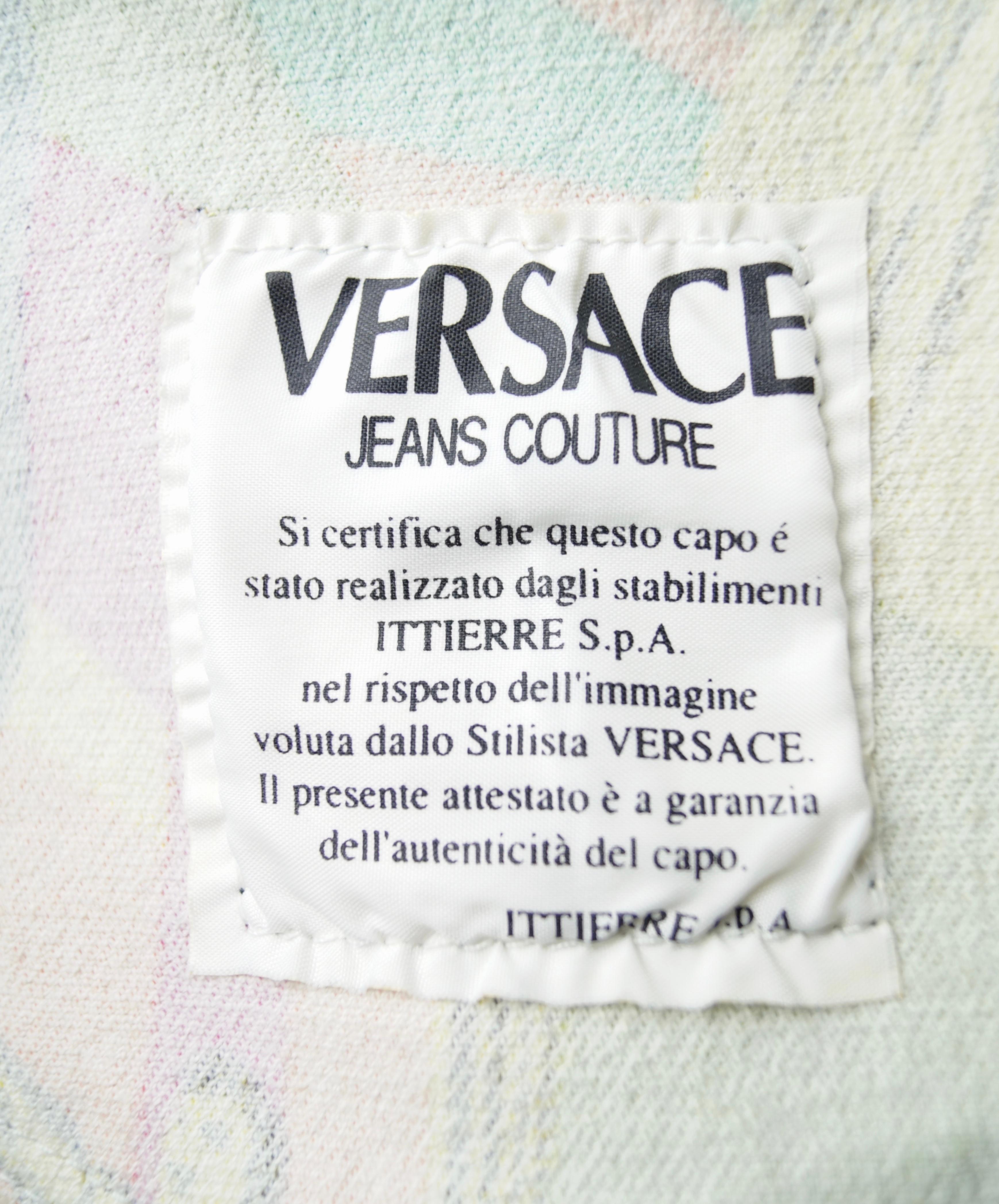 VERSACE JEANS COUTURE  New Yorker Pop-Art-Druck  Anzug Jeans und Bomber 90er-Jahre im Angebot 10