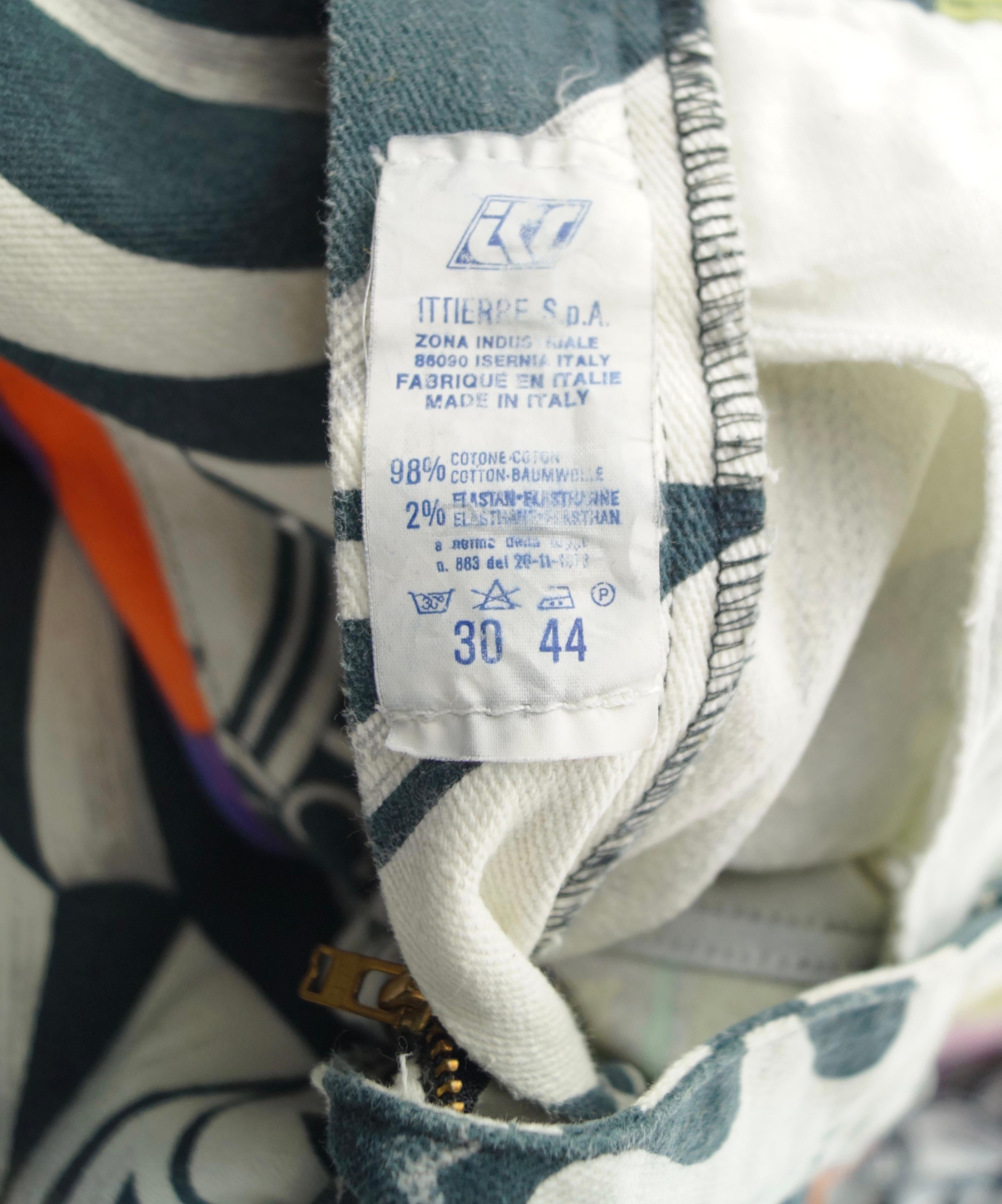 VERSACE JEANS COUTURE  New Yorker Pop-Art-Druck  Anzug Jeans und Bomber 90er-Jahre im Angebot 12