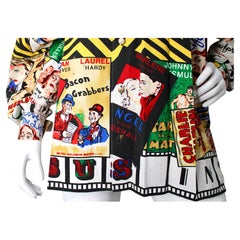 Versace Jeans Couture Old Hollywood Film Print Button-Up Shirt circa 1990s