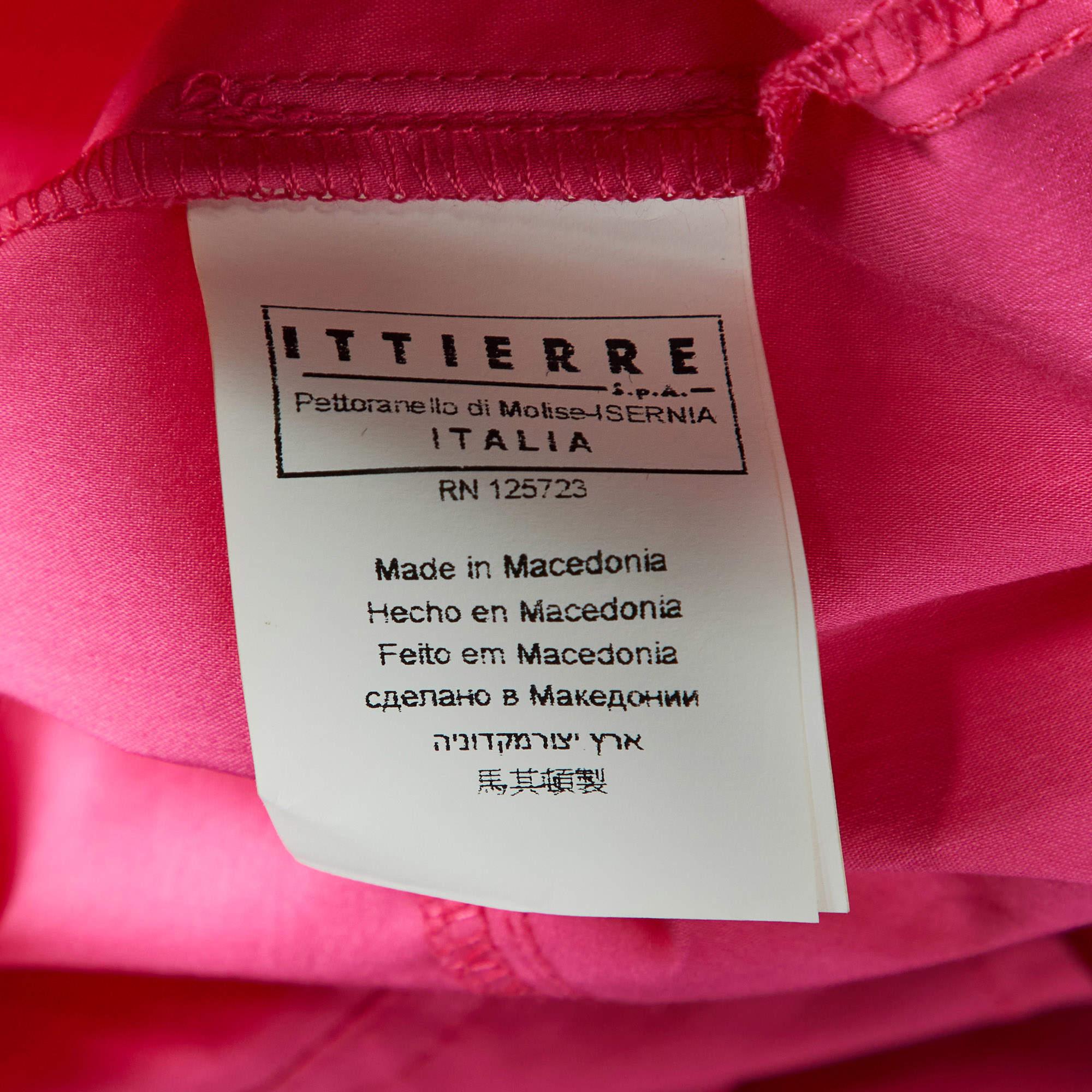 Versace Jeans Couture - Camicia con dettaglio logo in cotone rosa M. in vendita 1