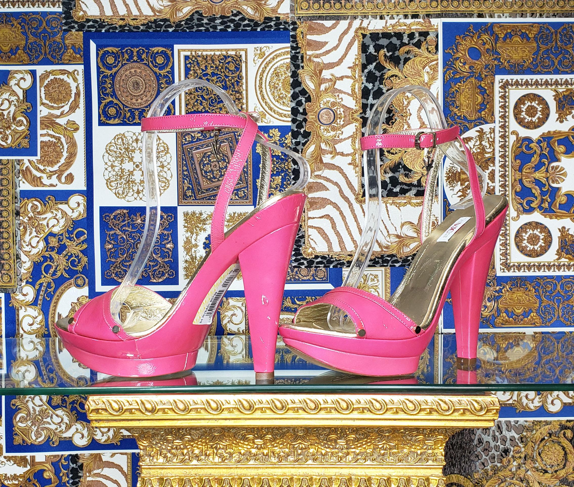 pink heels versace