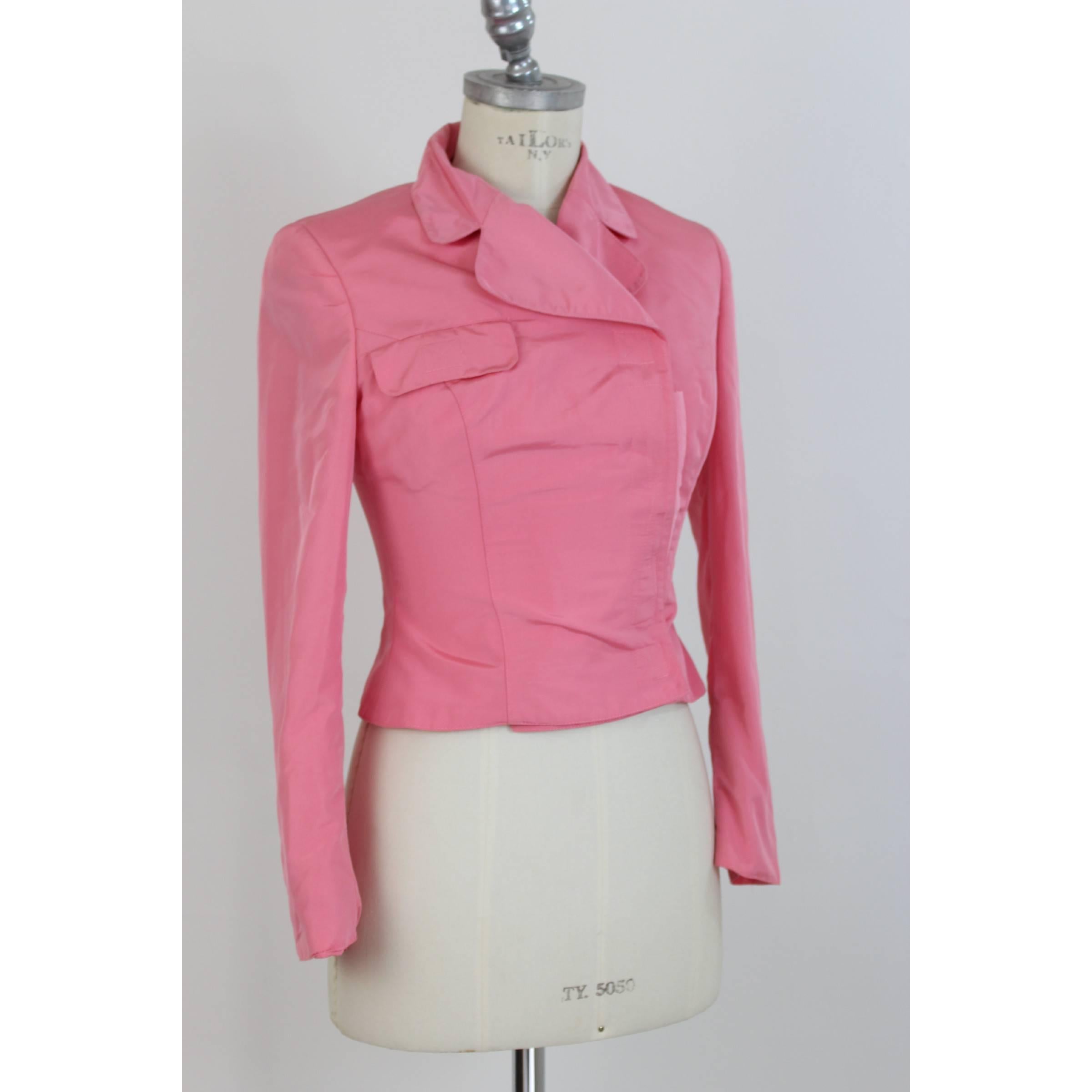 Versace Jeans Couture Pink Vintage Viscose Suit Skirt  2