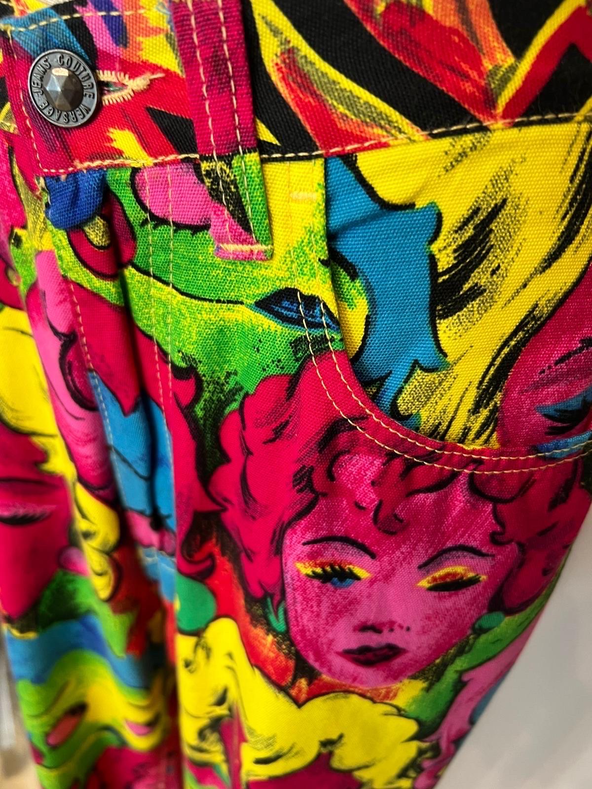 Versace Jeans Couture raro pantalone runway 1991 In Excellent Condition For Sale In Basaluzzo, IT