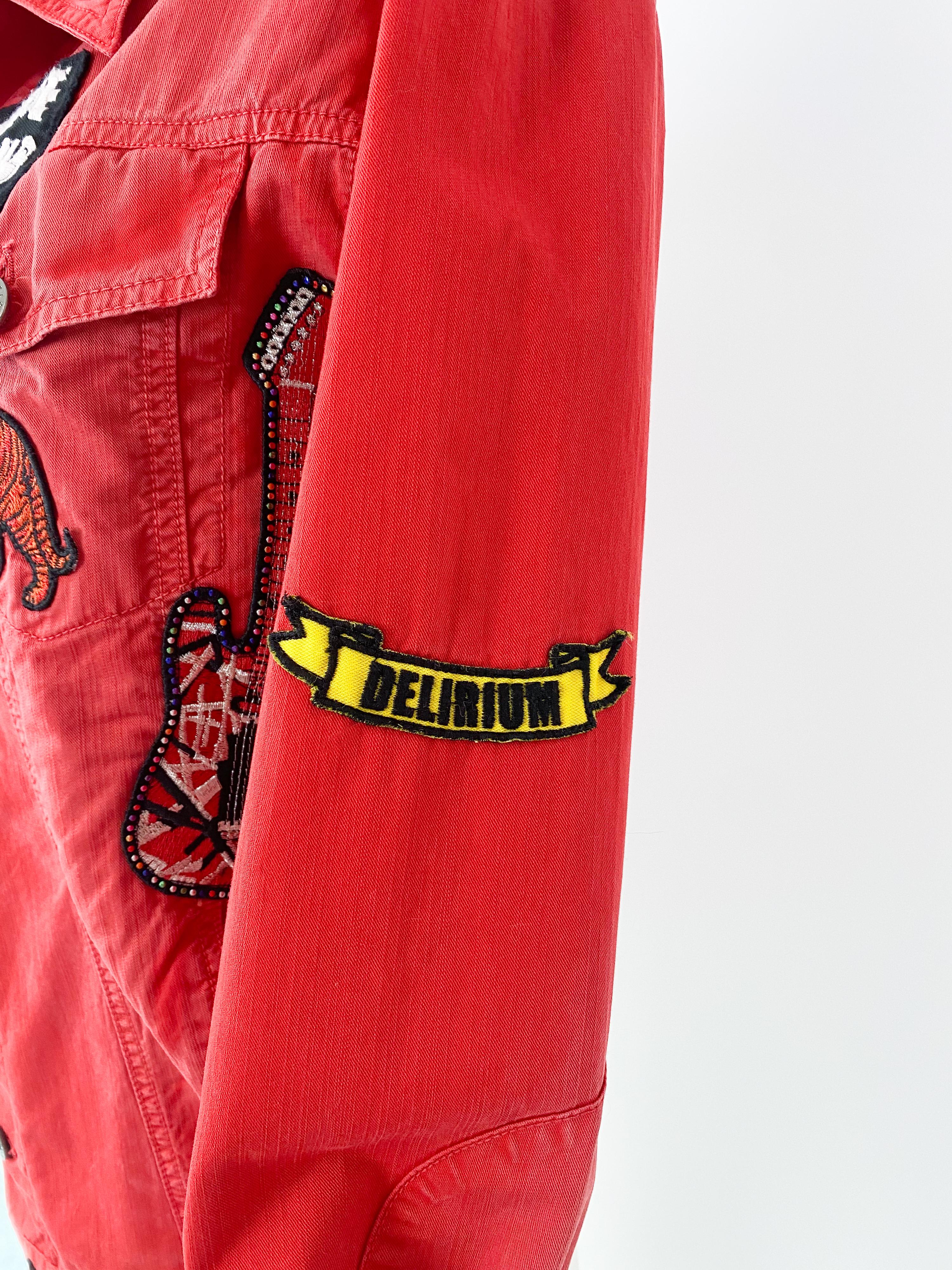 Versace Jeans Couture Red Delirium Jacket with Graffiti, Embroidery Size Men XL For Sale 5