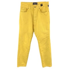 VERSACE JEANS COUTURE Size 30 Yellow Cotton Sun Button Fly Jeans