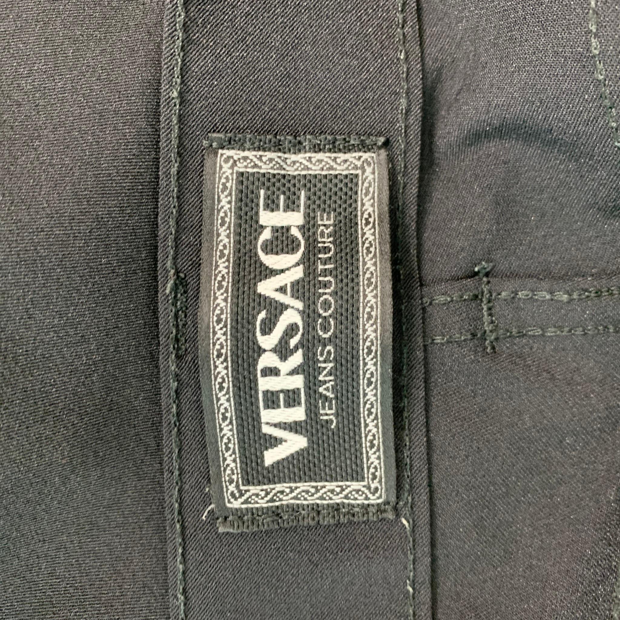 VERSACE JEANS COUTURE Size 34 Black Polyester Blend Jeans 1