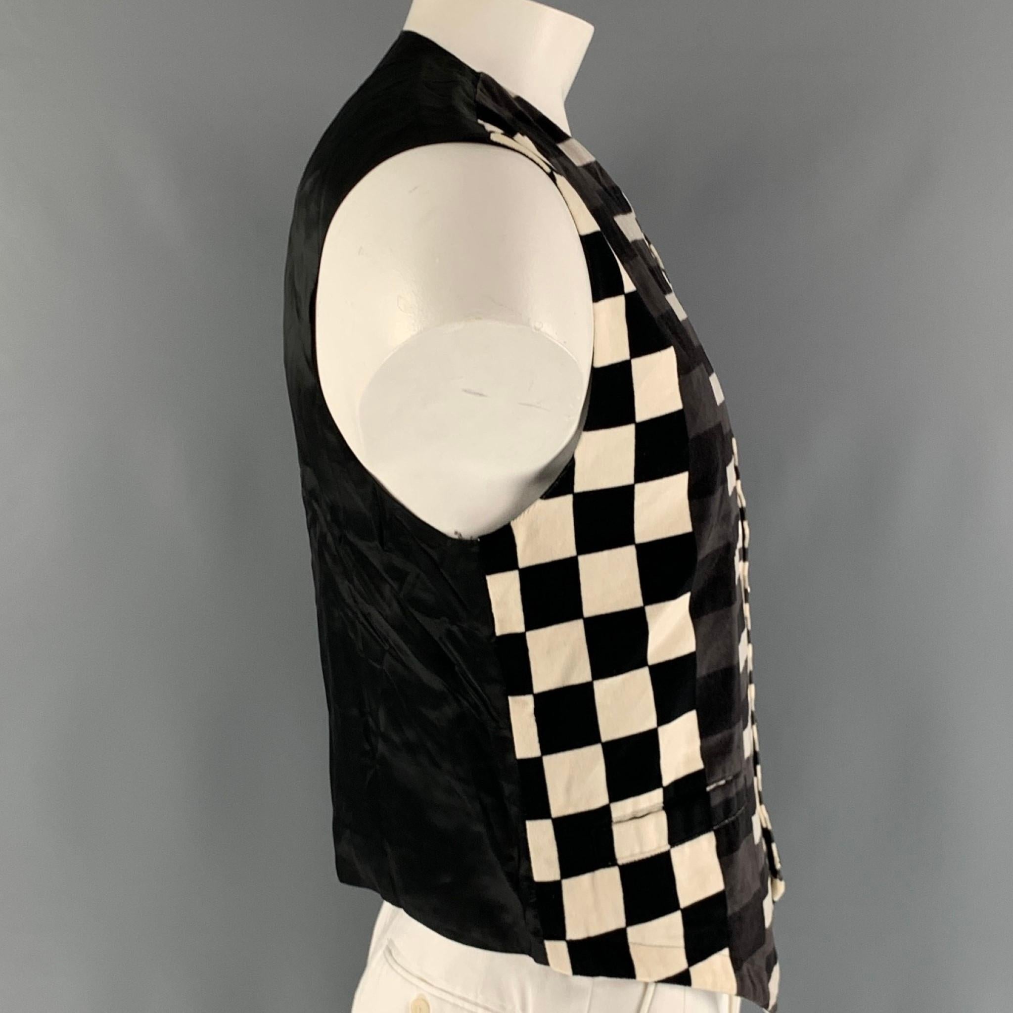 black and white checkered waistcoat