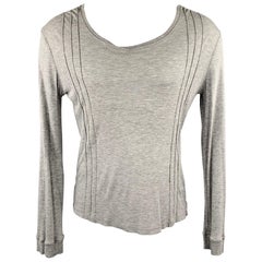 VERSACE JEANS COUTURE Size M Gray Modal Scoop Neck Pullover Sweater