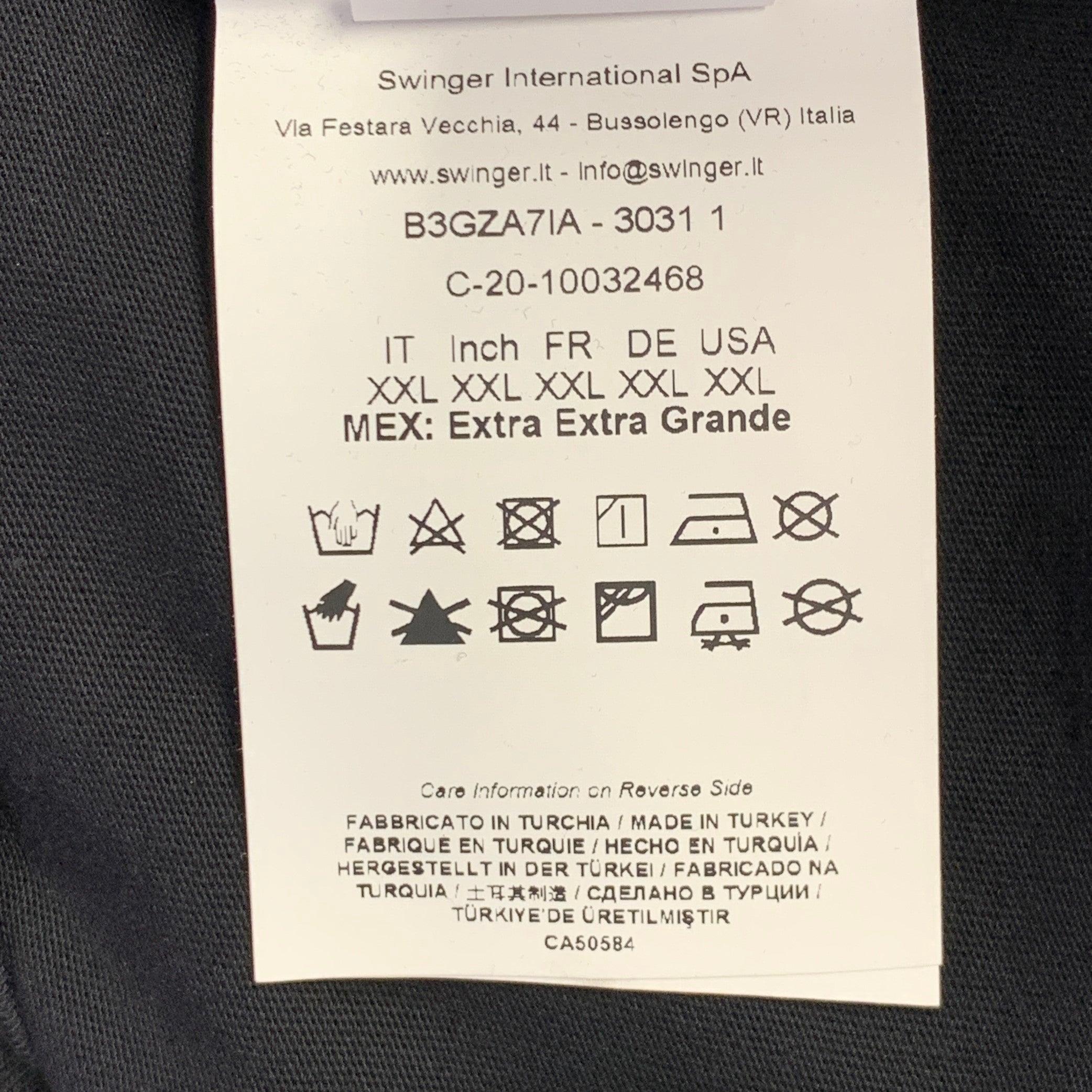 Versace Jeans Couture Taille XXL Pull en jersey de coton noir doré avec logo imprimé en vente 3