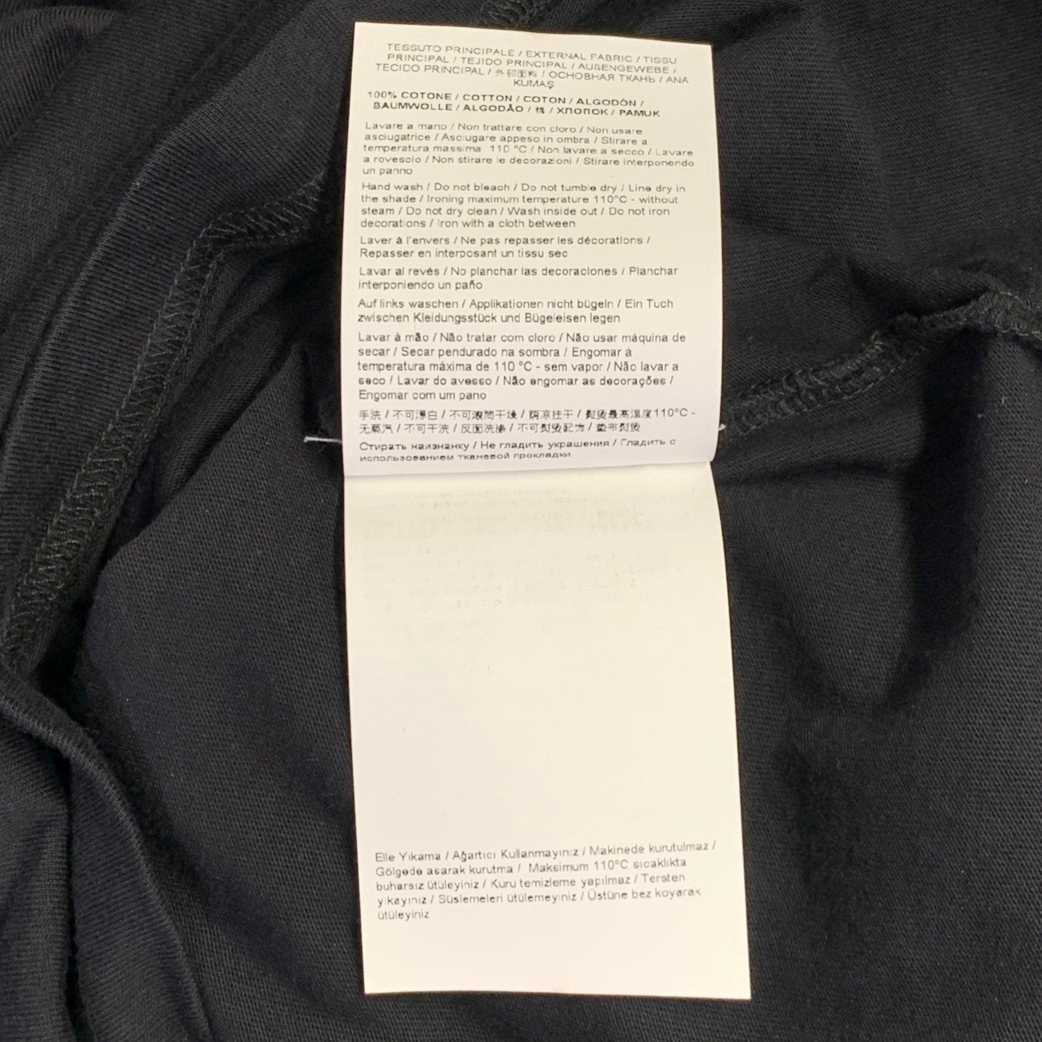 Versace Jeans Couture Taille XXL Pull en jersey de coton noir doré avec logo imprimé en vente 4