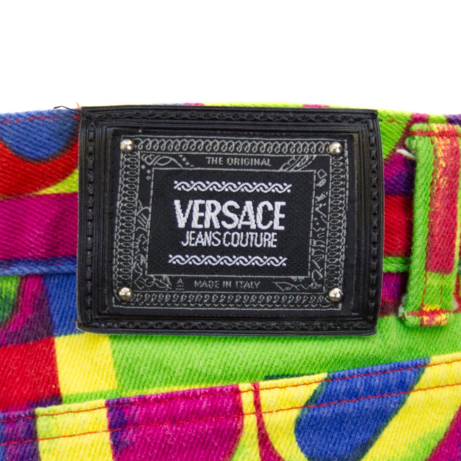 Red Versace Jeans Couture Spring/Summer 1995 Collection LOVE Jeans For Sale